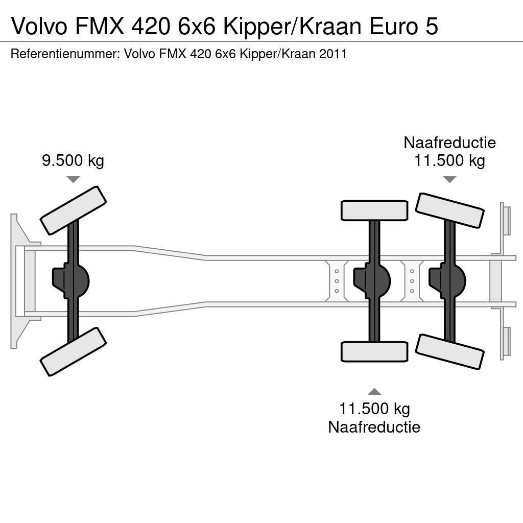 Volvo FMX 420 6x6 Kipper/Kraan Euro 5 Camiones bañeras basculantes o volquetes