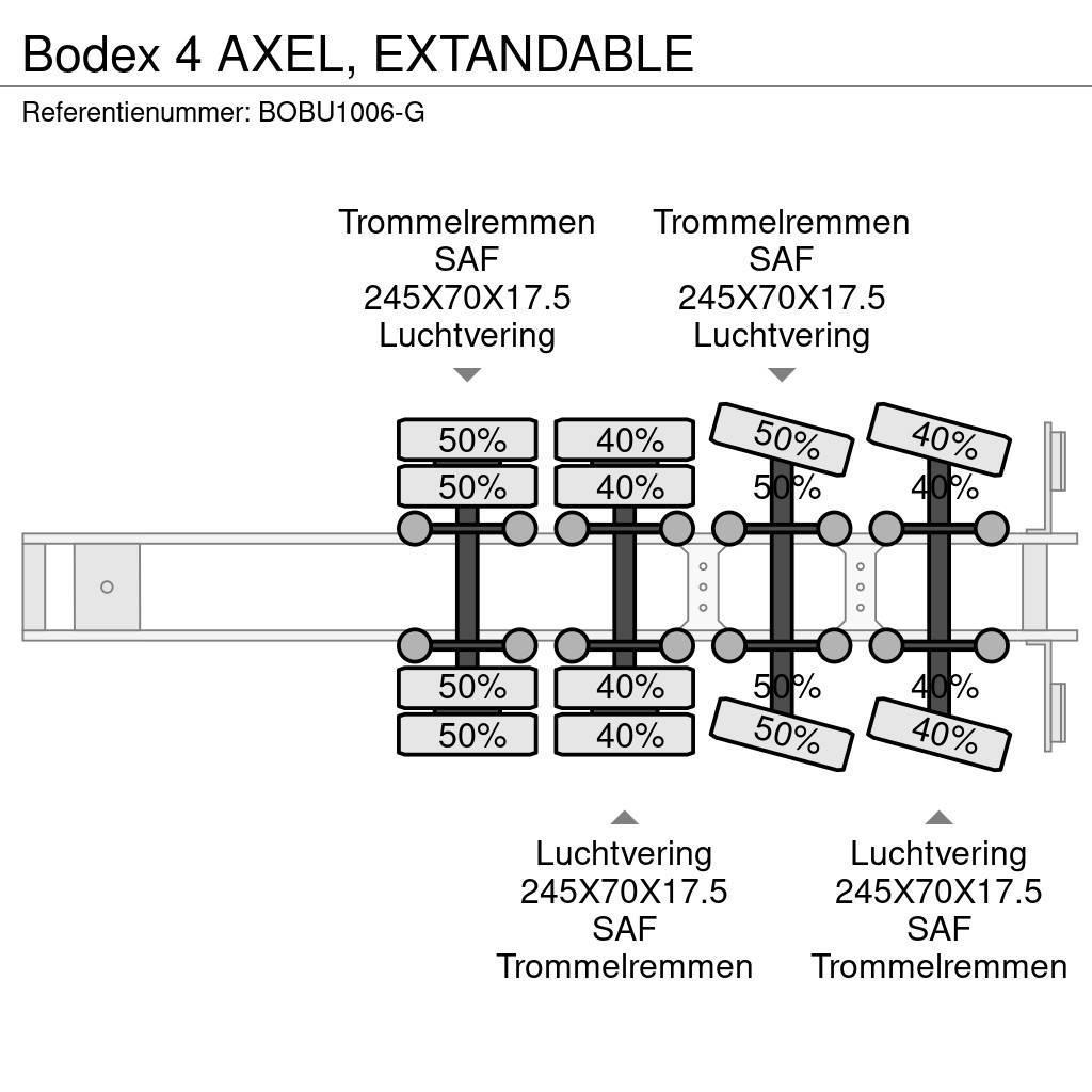 Bodex 4 AXEL,  EXTANDABLE Semirremolques de góndola rebajada