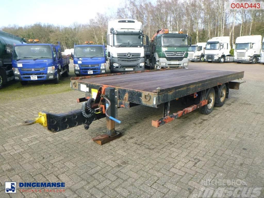  Adcliffe 2-axle drawbar platform trailer 7 t Plataforma plana/laterales abatibles