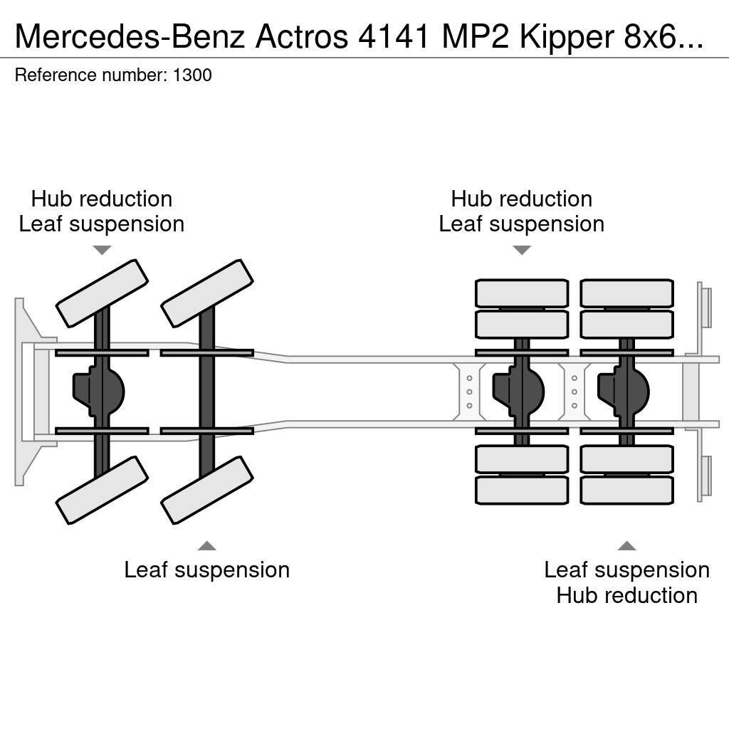 Mercedes-Benz Actros 4141 MP2 Kipper 8x6 V6 Manuel Gearbox Full Camiones bañeras basculantes o volquetes
