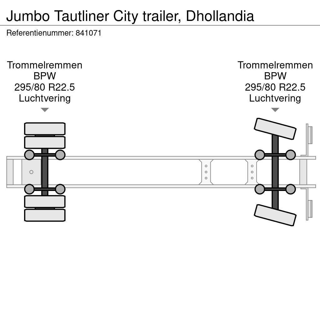 Jumbo Tautliner City trailer, Dhollandia Semirremolques con caja de lona