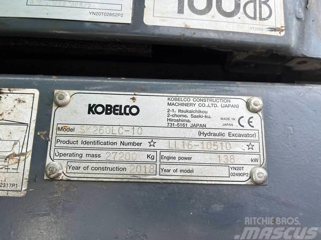 Kobelco SK 260 LC-10 2 BUCKETS / AC / CENTRAL LUBRICATION Excavadoras de cadenas