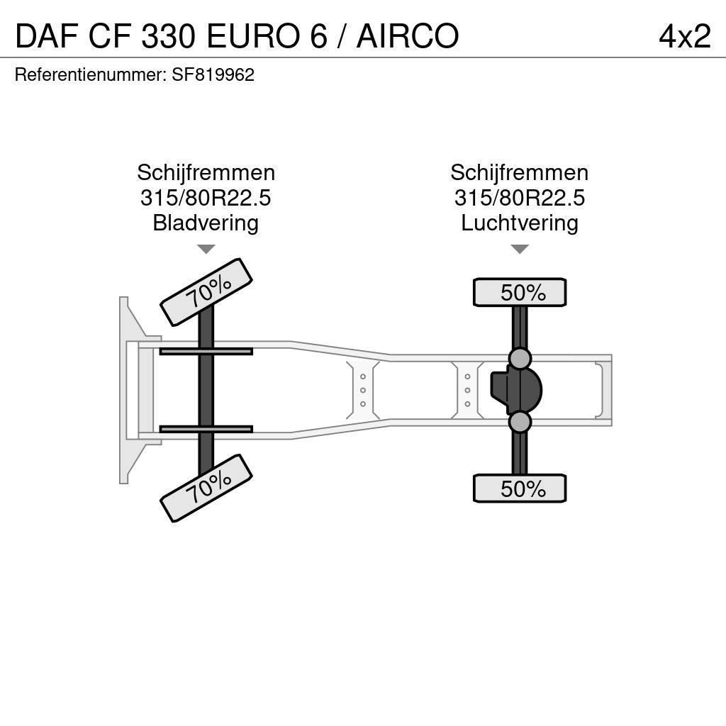 DAF CF 330 EURO 6 / AIRCO Cabezas tractoras