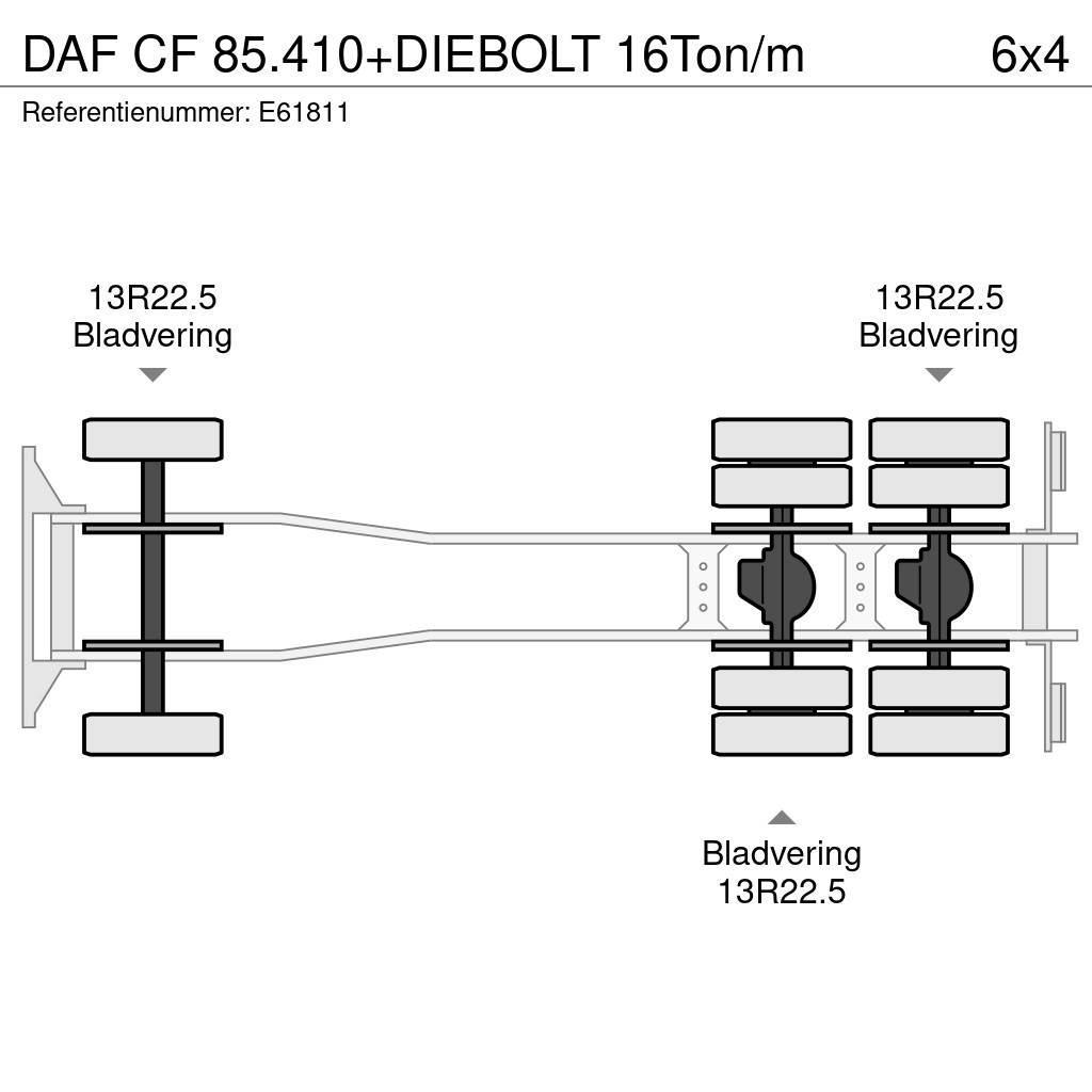 DAF CF 85.410+DIEBOLT 16Ton/m Camiones portacontenedores