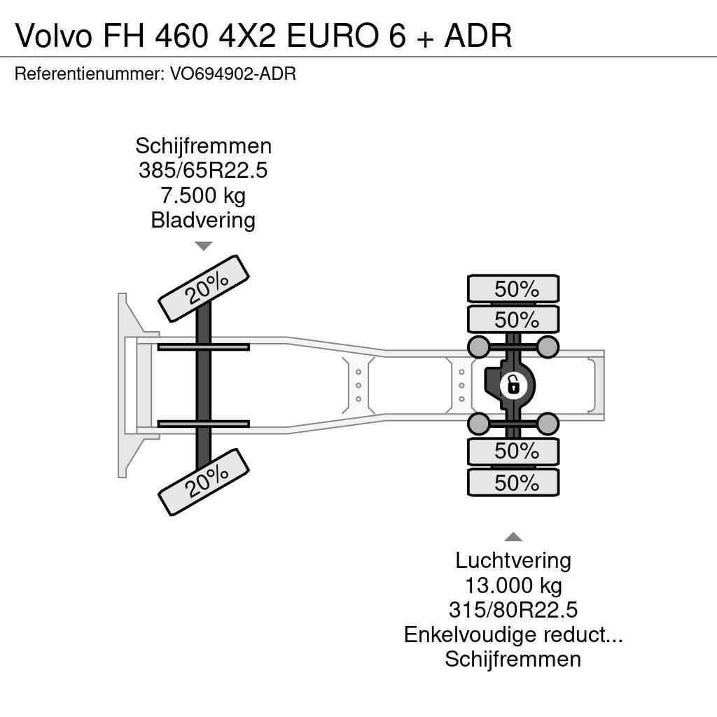 Volvo FH 460 4X2 EURO 6 + ADR Cabezas tractoras