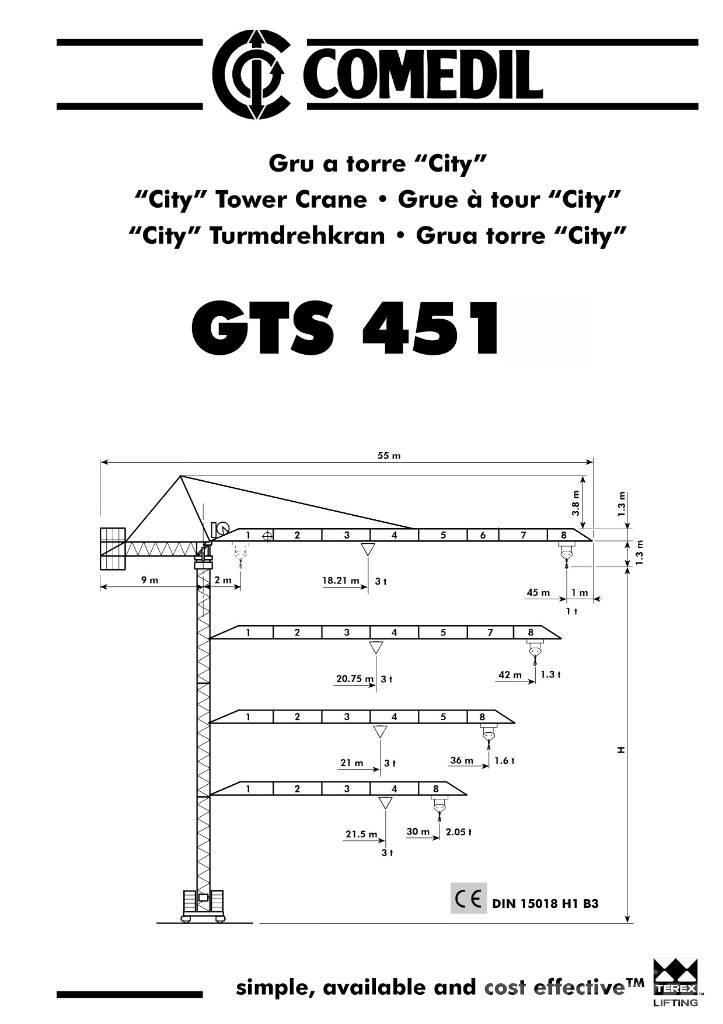 Comedil GTS 451 Grúas torre
