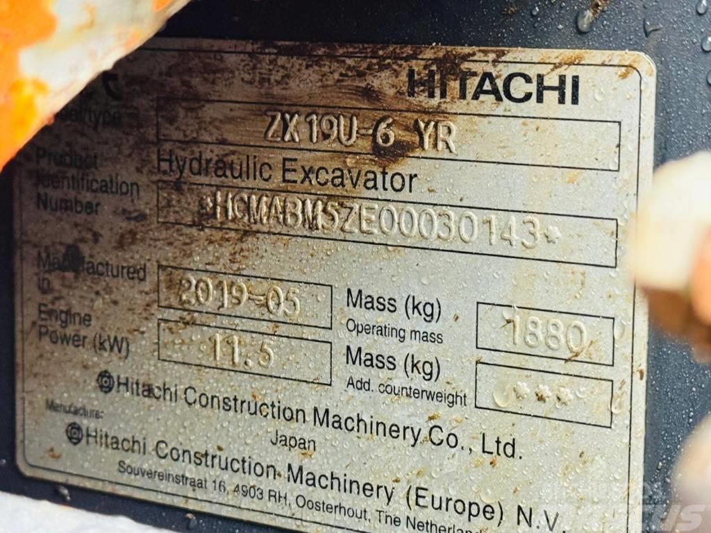 Hitachi ZX 19 U-6 Mini excavadoras < 7t