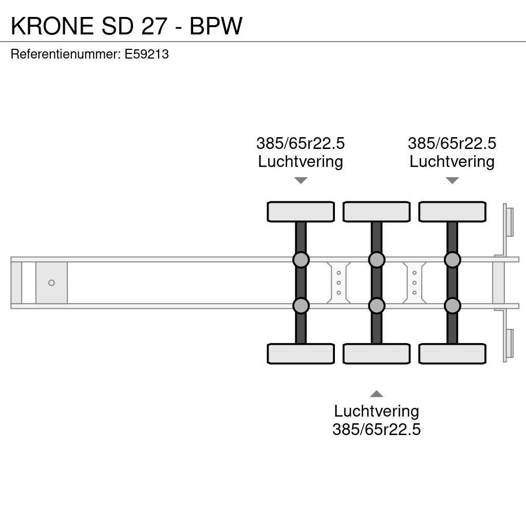 Krone SD 27 - BPW Semirremolques con carrocería de caja
