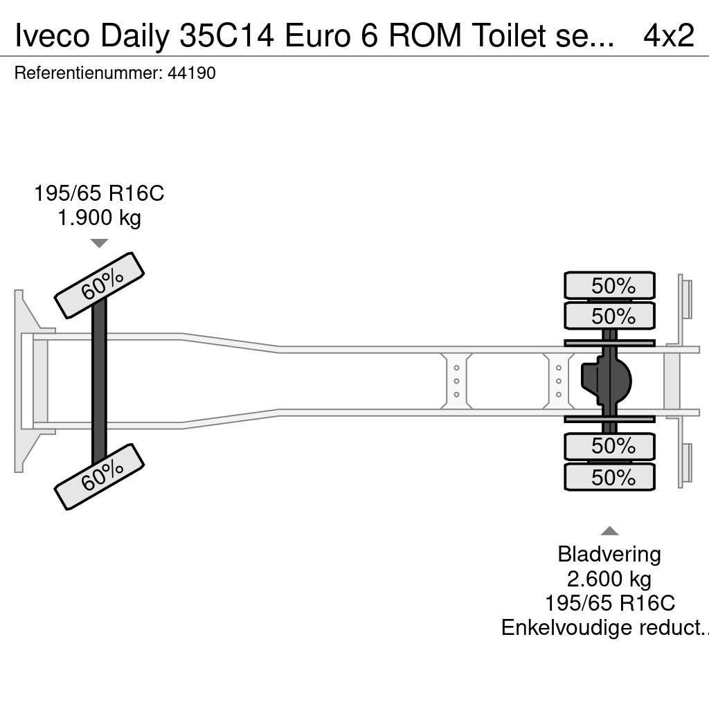 Iveco Daily 35C14 Euro 6 ROM Toilet servicewagen Camiones aspiradores/combi