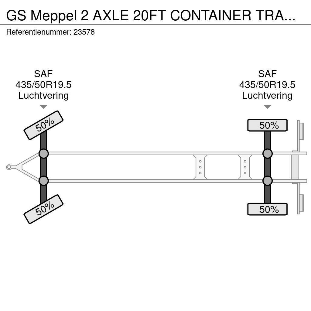 GS Meppel 2 AXLE 20FT CONTAINER TRANSPORT TRAILER Remolques portacontenedores