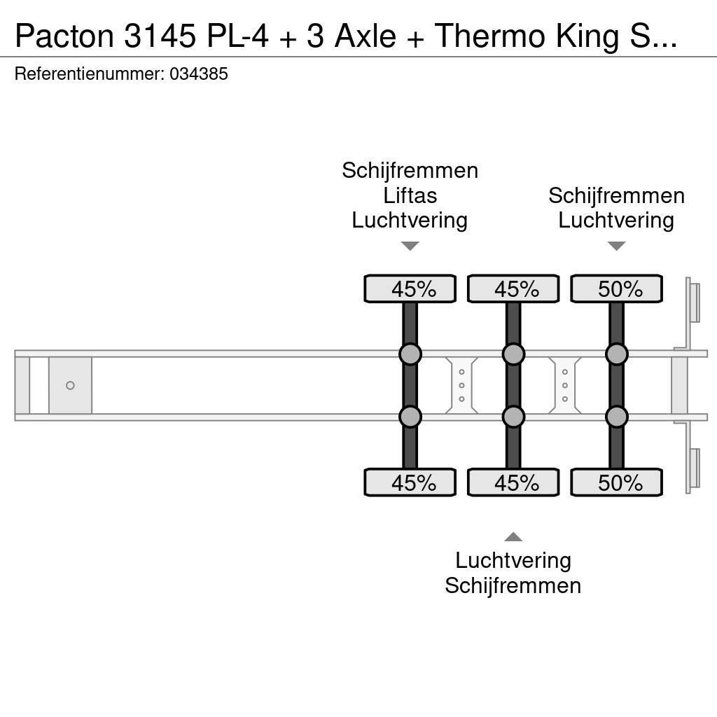 Pacton 3145 PL-4 + 3 Axle + Thermo King SMX SR Semirremolques isotermos/frigoríficos