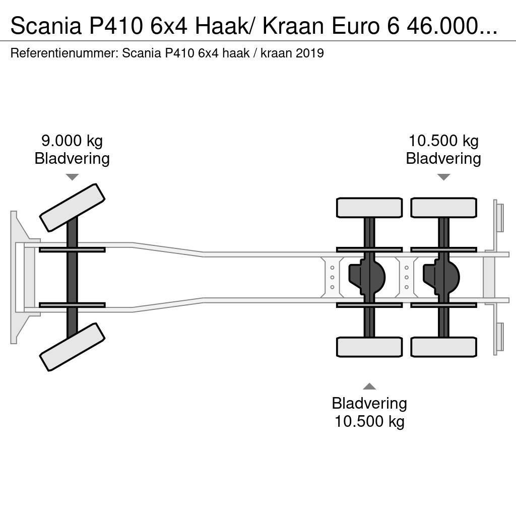 Scania P410 6x4 Haak/ Kraan Euro 6 46.000km ! Retarder Camiones polibrazo