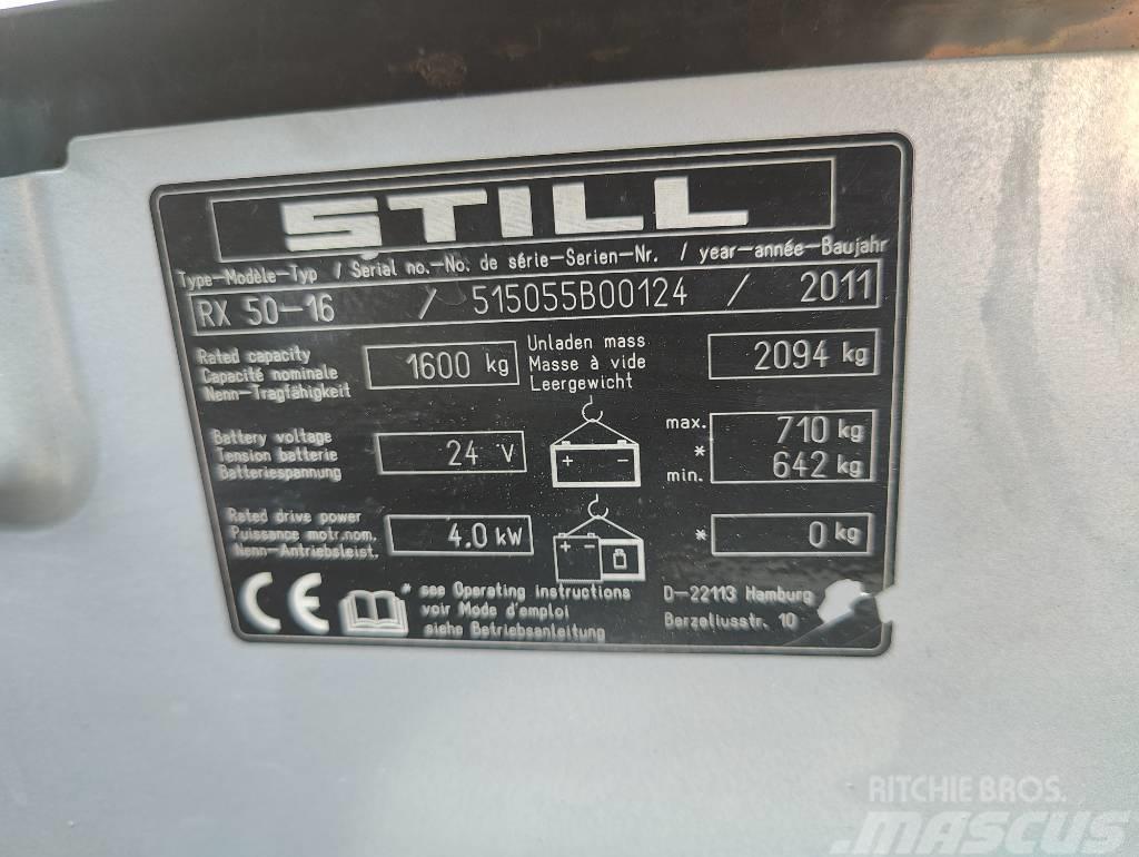 Still RX50-16 sähkövastapainotrukki Carretillas de horquilla eléctrica