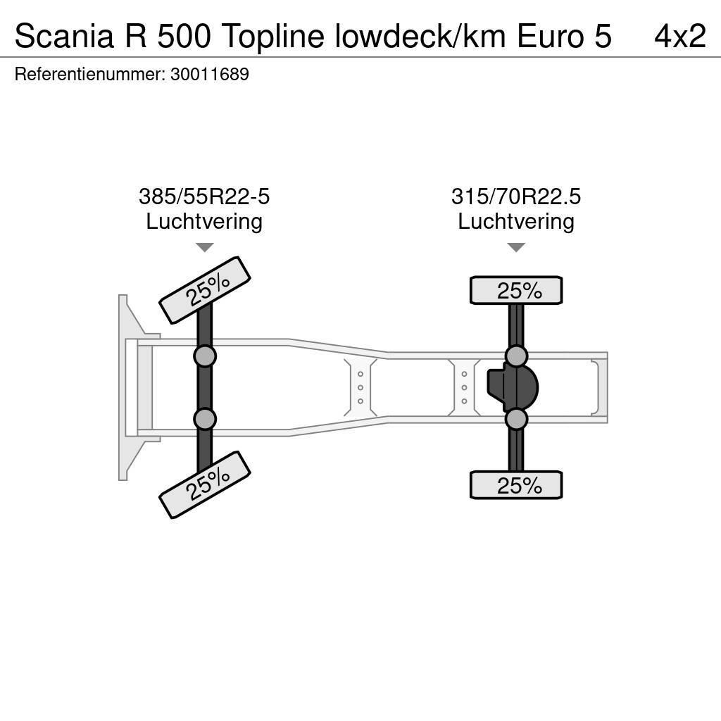 Scania R 500 Topline lowdeck/km Euro 5 Cabezas tractoras