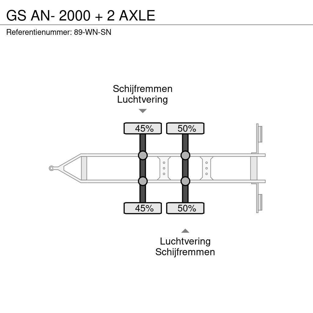 GS AN- 2000 + 2 AXLE Plataforma plana/laterales abatibles