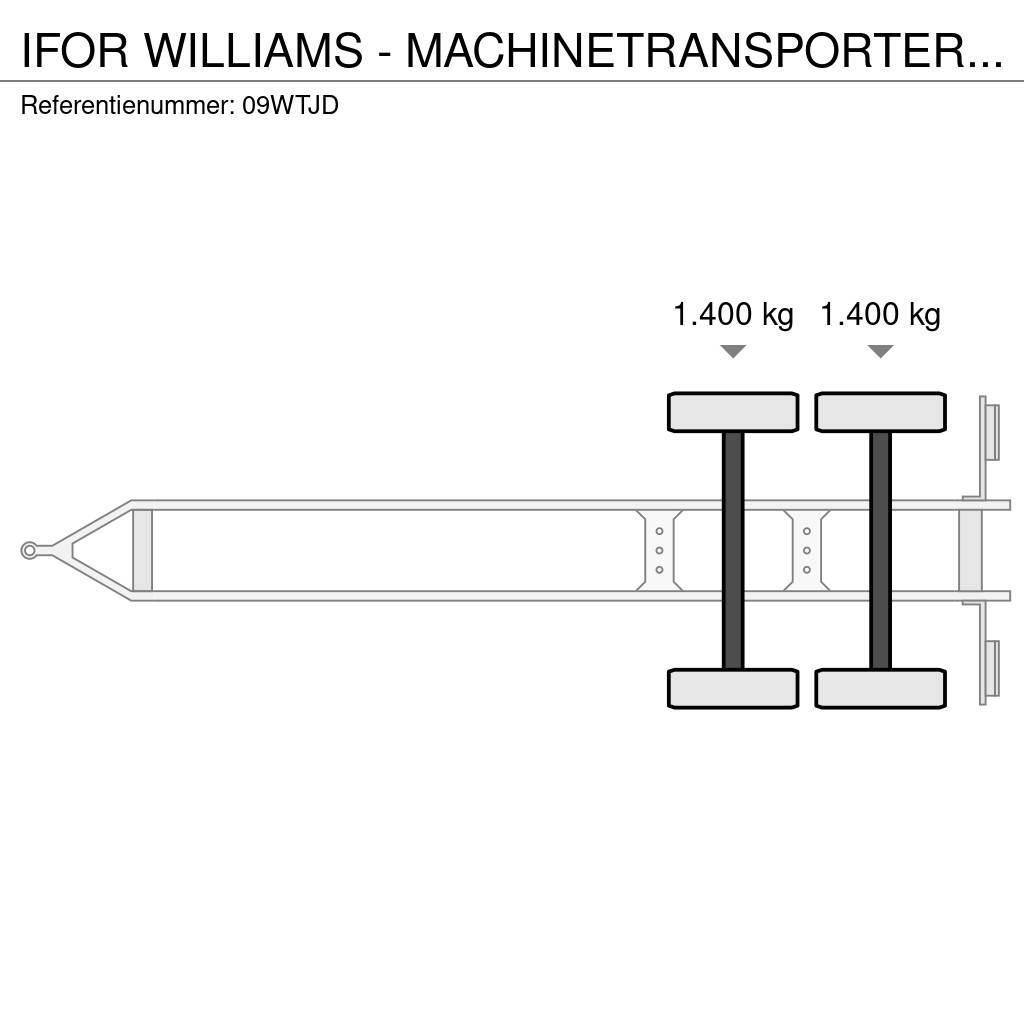 Ifor Williams - MACHINETRANSPORTER TRAILER AANHANGER MARGE Plataforma plana/laterales abatibles