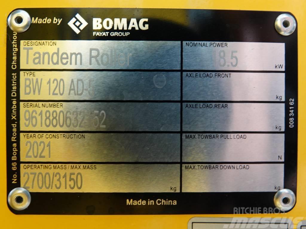 Bomag BW120AD-5 - 200 Hours! Kubota Engine Rodillos de doble tambor