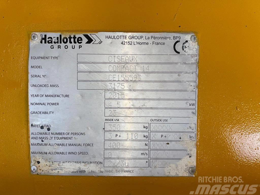 Haulotte Compact 14 Plataformas tijera