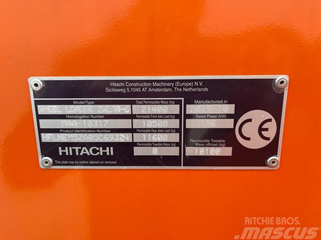 Hitachi ZW 250-6 Cargadoras sobre ruedas