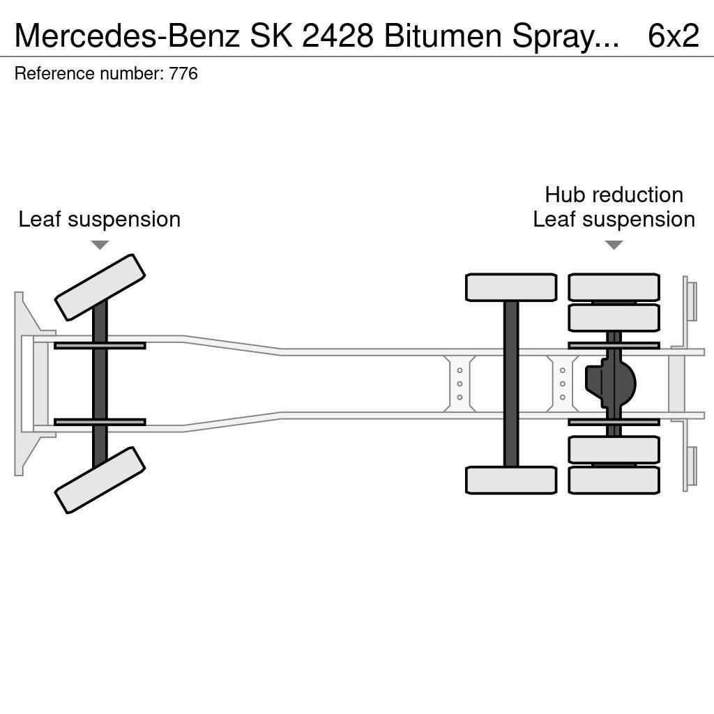 Mercedes-Benz SK 2428 Bitumen Sprayer 11.000L Good Condition Pulverizador de asfalto