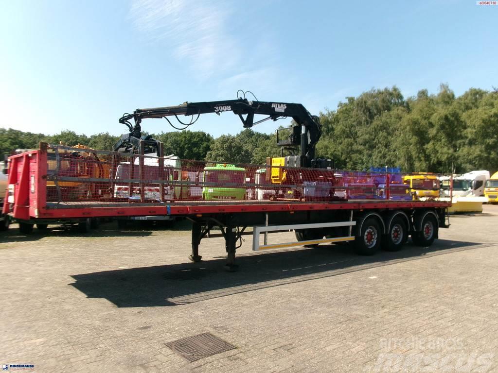 Fruehauf 3-axle platform trailer + Atlas 3008 crane Camiones plataforma