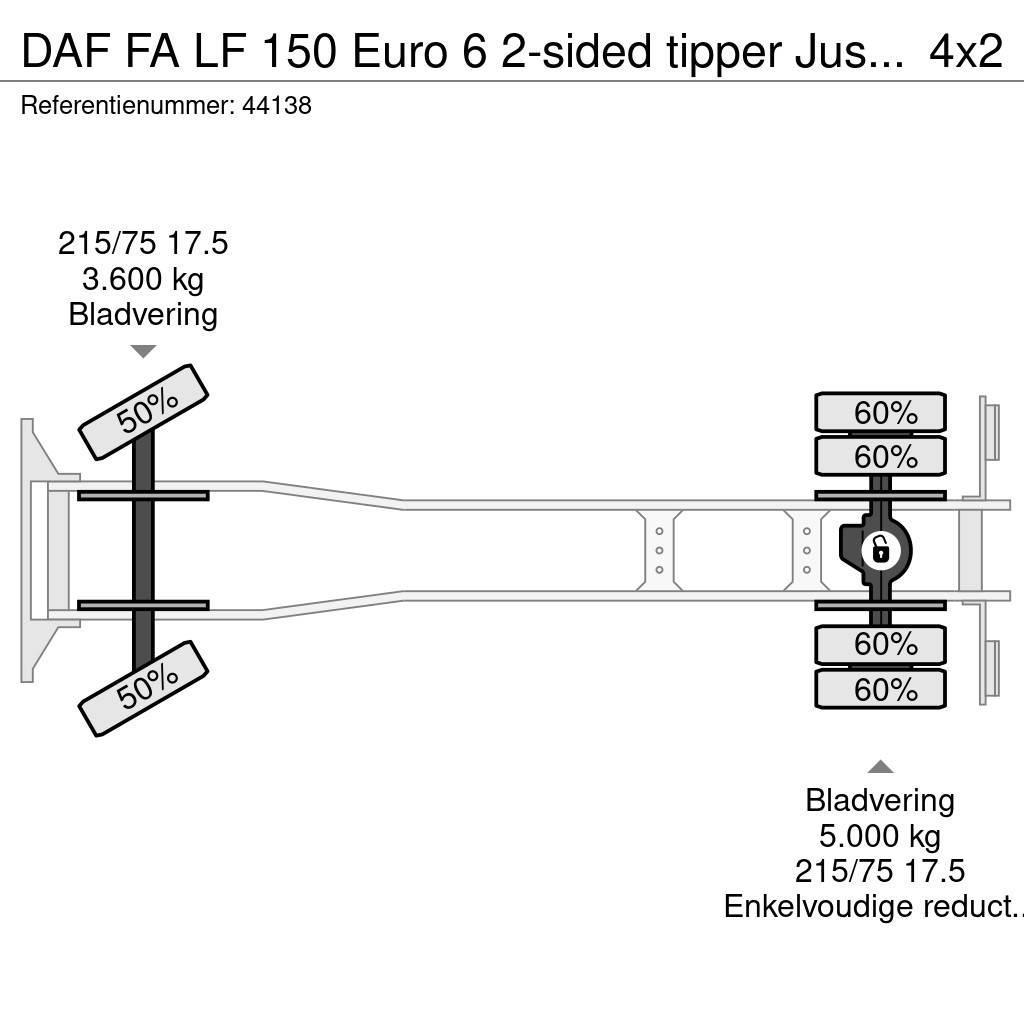 DAF FA LF 150 Euro 6 2-sided tipper Just 94.317 km! Camión con caja abierta