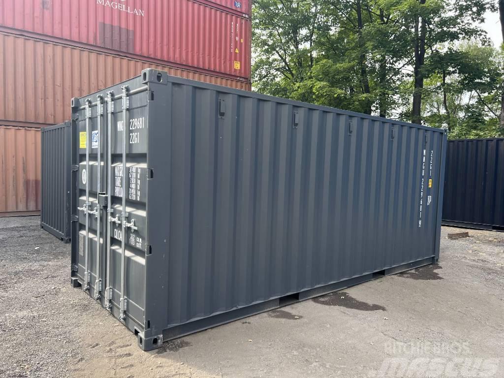  20' DV Lagercontainer ONE WAY Seecontainer/RAL7016 Contenedores de almacenamiento