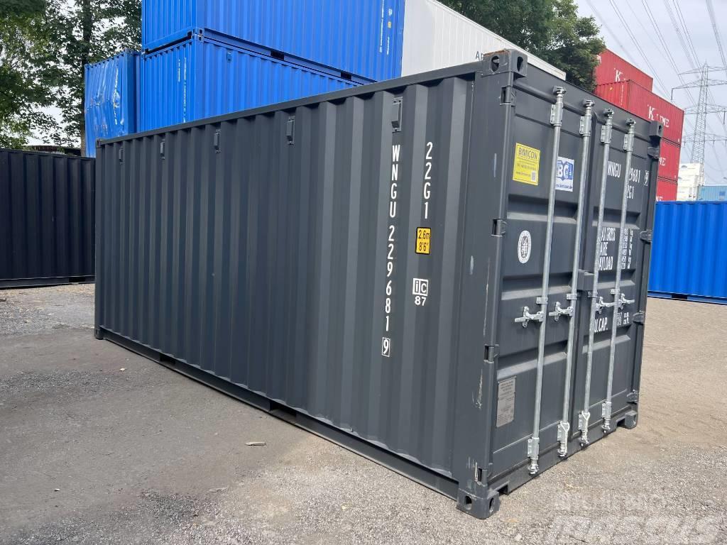  20' DV Lagercontainer ONE WAY Seecontainer/RAL7016 Contenedores de almacenamiento