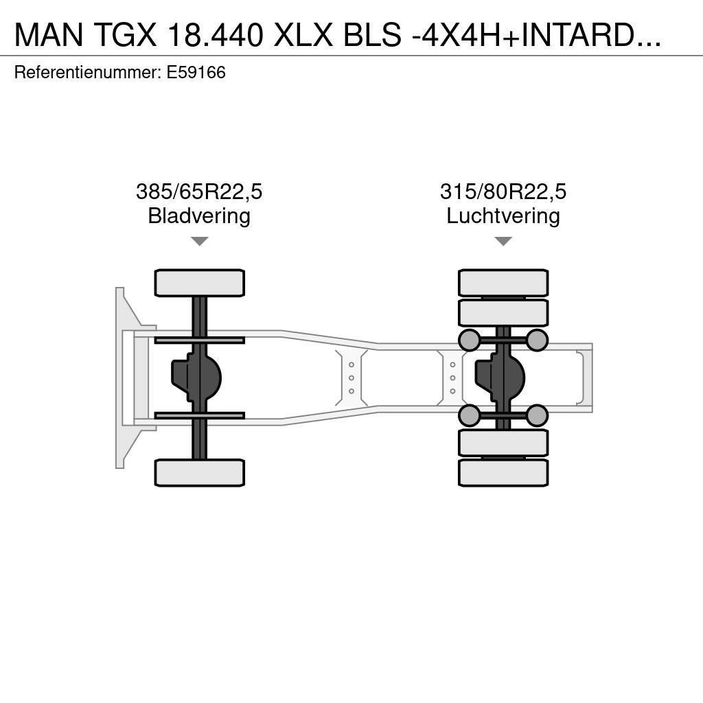 MAN TGX 18.440 XLX BLS -4X4H+INTARDER+HYDR. Cabezas tractoras