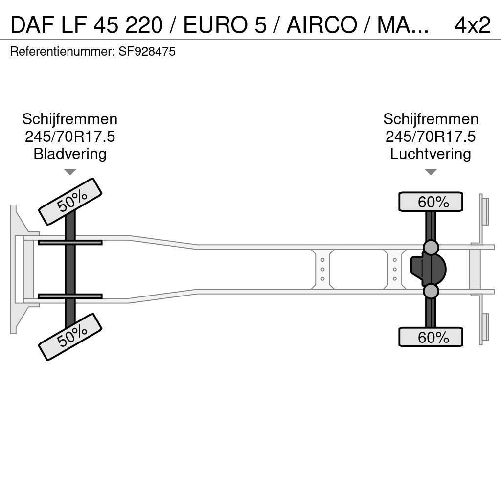 DAF LF 45 220 / EURO 5 / AIRCO / MANUEL / DHOLLANDIA 2 Camión con caja abierta