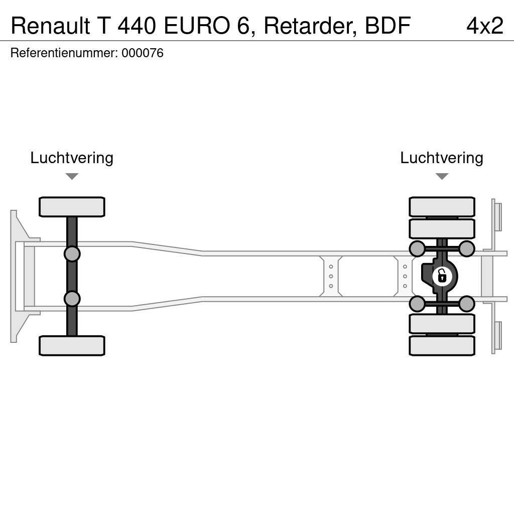 Renault T 440 EURO 6, Retarder, BDF Camiones con gancho