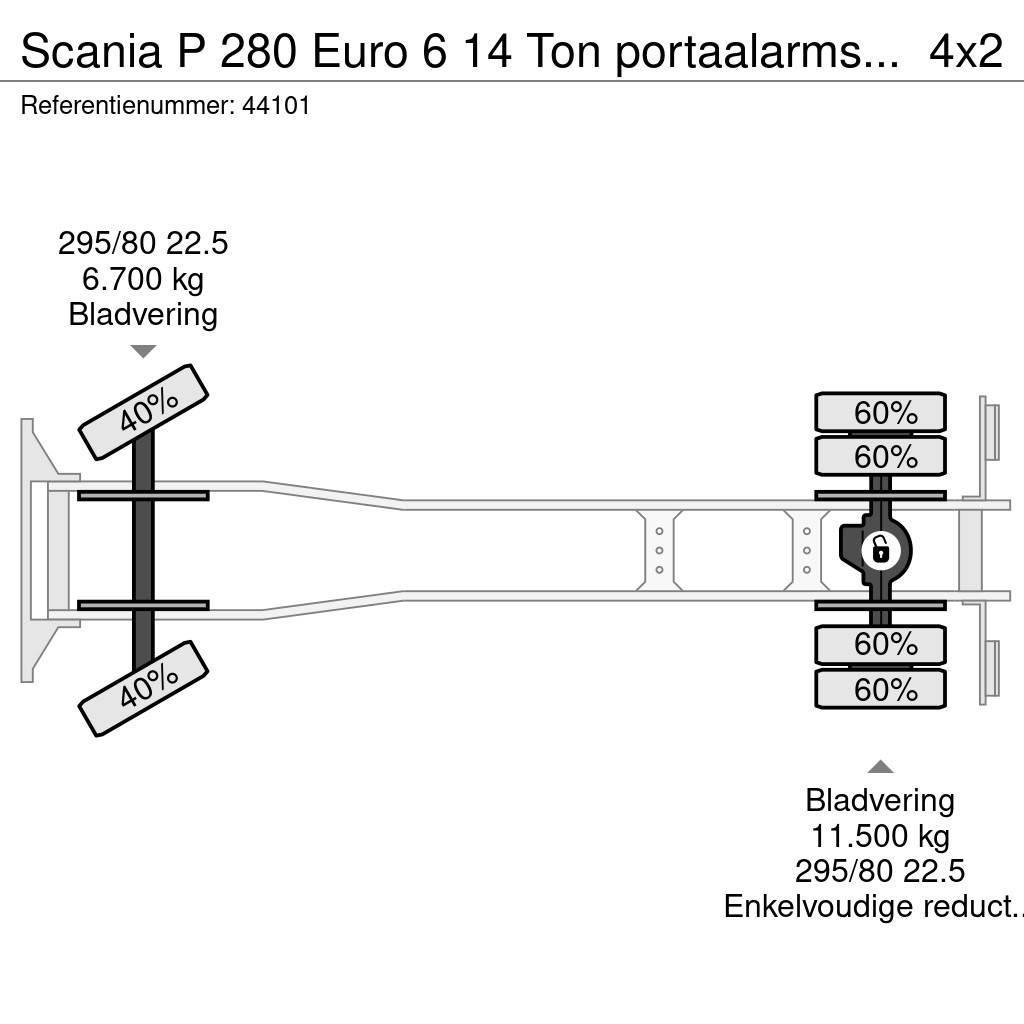 Scania P 280 Euro 6 14 Ton portaalarmsysteem Camiones portacubetas