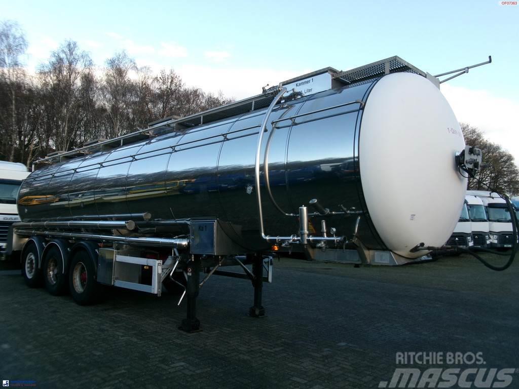 Feldbinder Chemical tank inox 33.5 m3 / 1 comp + pump Semirremolques cisterna