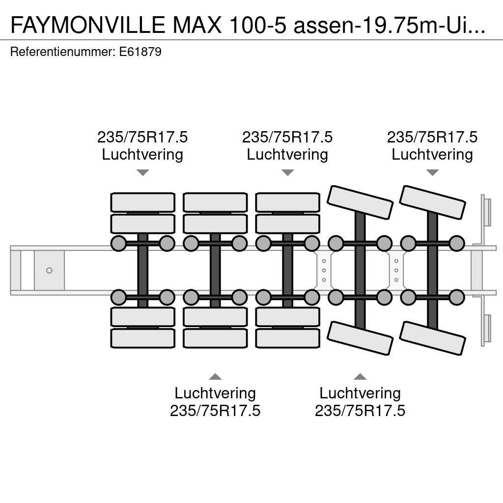 Faymonville MAX 100-5 assen-19.75m-Uitschuifbaar/extensible/ex Semirremolques de góndola rebajada