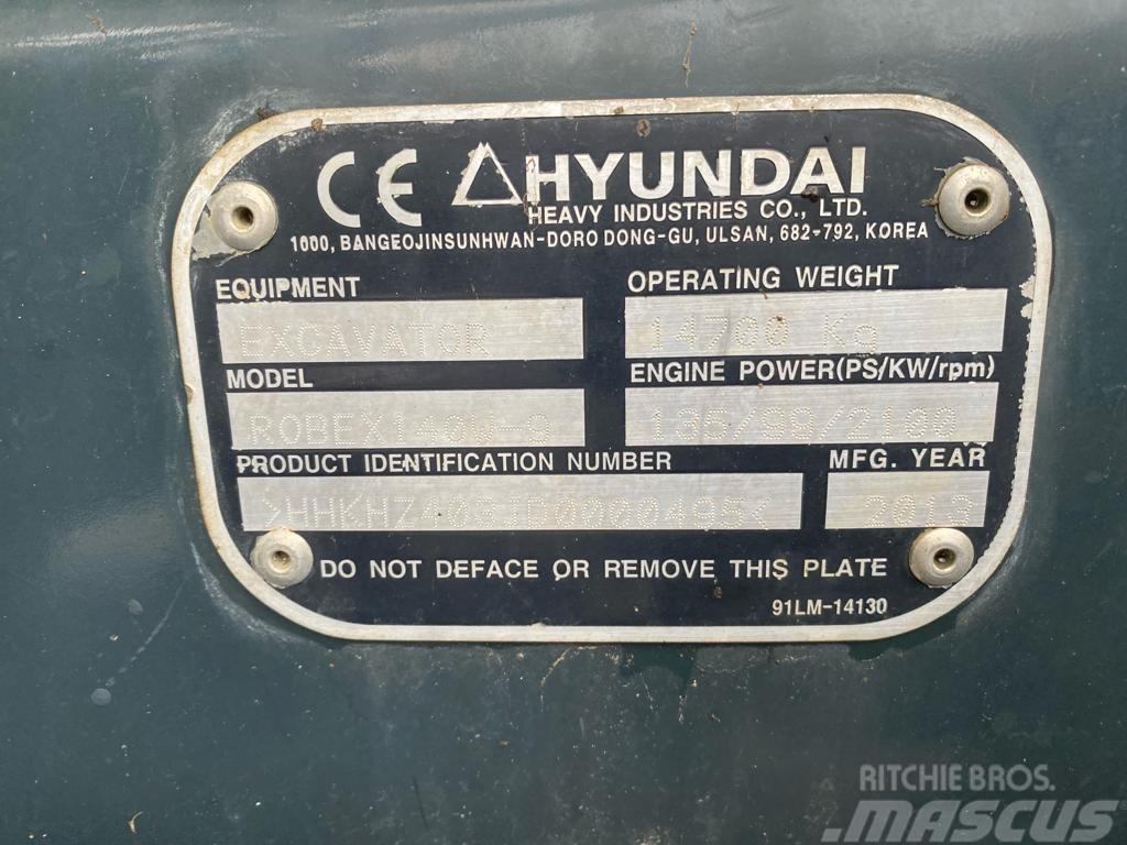 Hyundai 140w-9 Excavadoras de ruedas