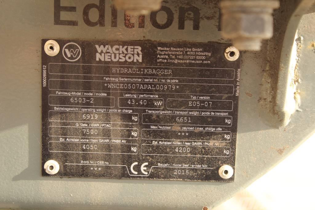 Wacker Neuson 6503 / Engcon, 5 työlaitetta, Rasvari, Lämmitin Excavadoras de ruedas
