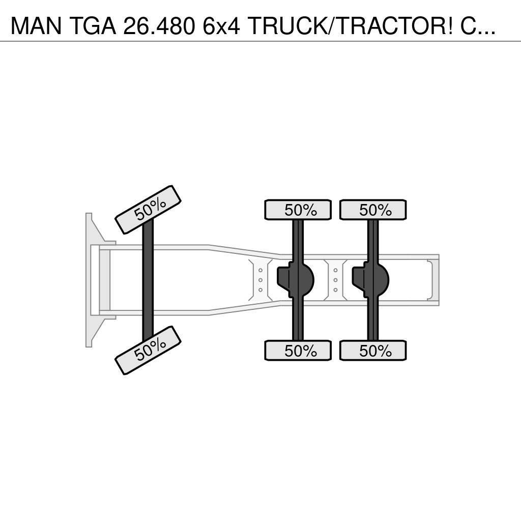 MAN TGA 26.480 6x4 TRUCK/TRACTOR! CRANE/KRAN/GRUE HIAB Cabezas tractoras