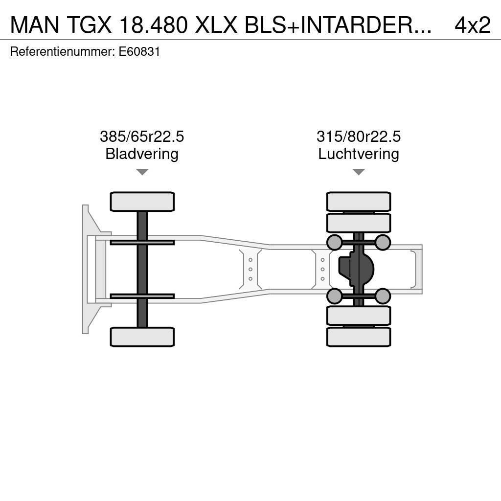 MAN TGX 18.480 XLX BLS+INTARDER+HYDR.+E6 Cabezas tractoras