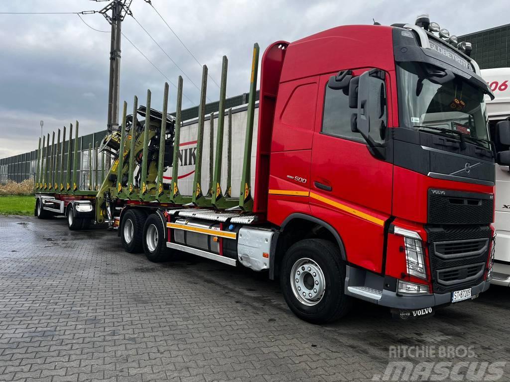Volvo w zabudowie MHS FH Transporte de madera
