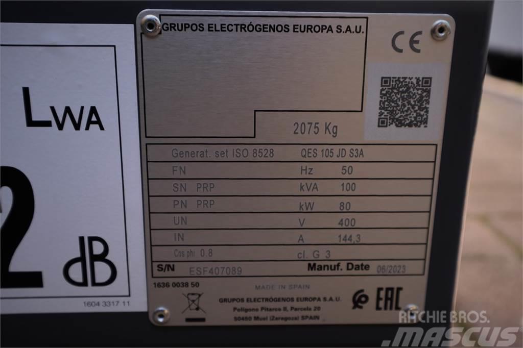 Atlas Copco QES 105 JD S3A ESF Valid inspection, *Guarantee! D Generadores diesel