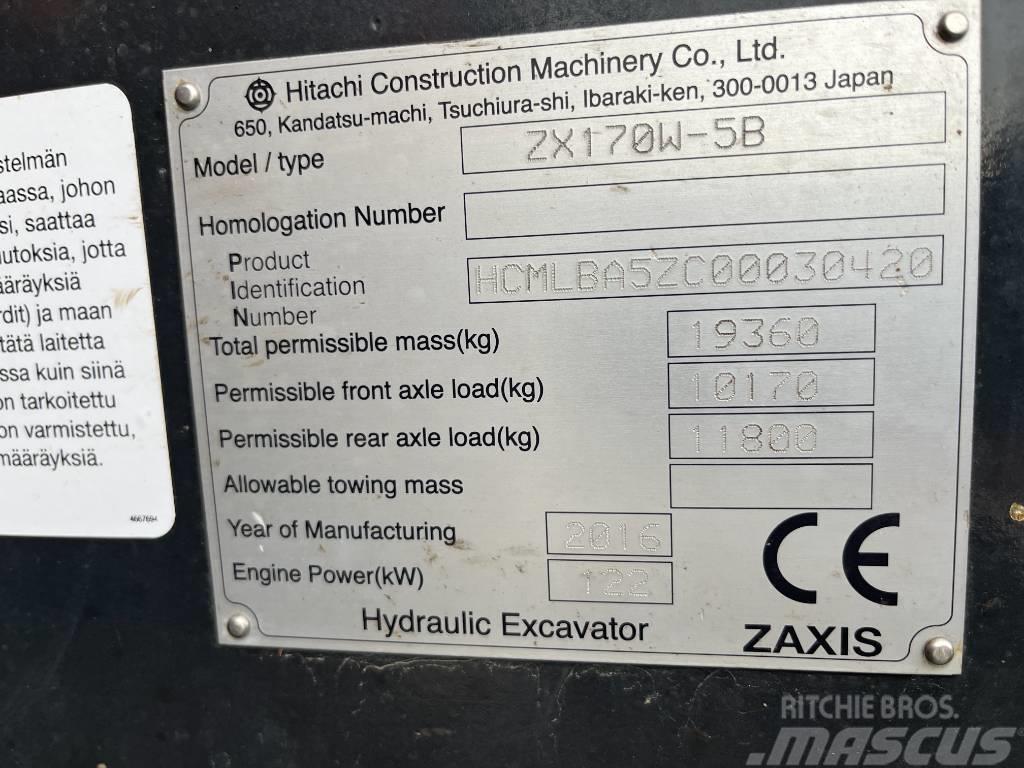 Hitachi ZX170W-5 2P Excavadoras de ruedas