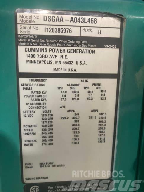 Cummins 105kW Generadores diesel