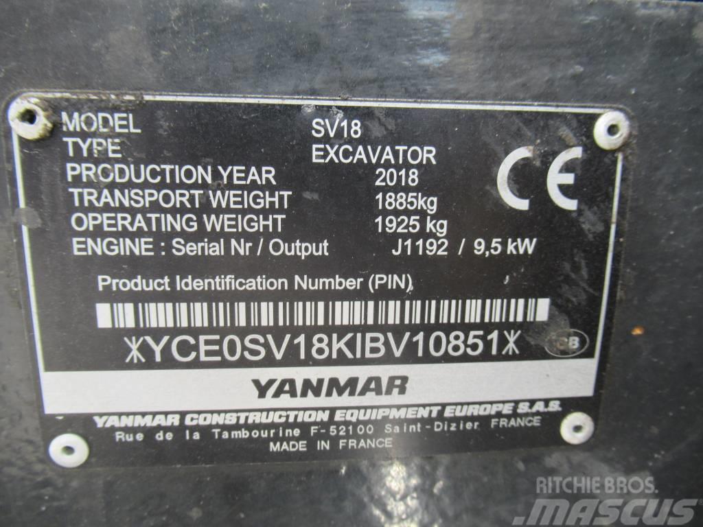 Yanmar SV 18 Mini excavadoras < 7t