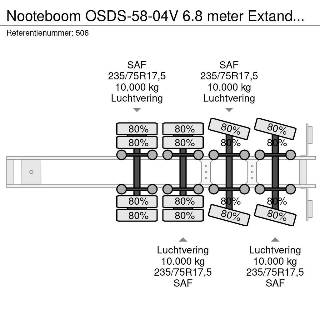Nooteboom OSDS-58-04V 6.8 meter Extandable! Semirremolques de góndola rebajada