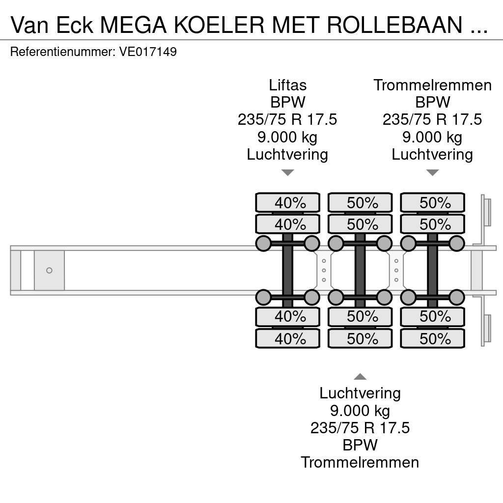 Van Eck MEGA KOELER MET ROLLEBAAN + CARRIER VECTOR 1800 Semirremolques isotermos/frigoríficos