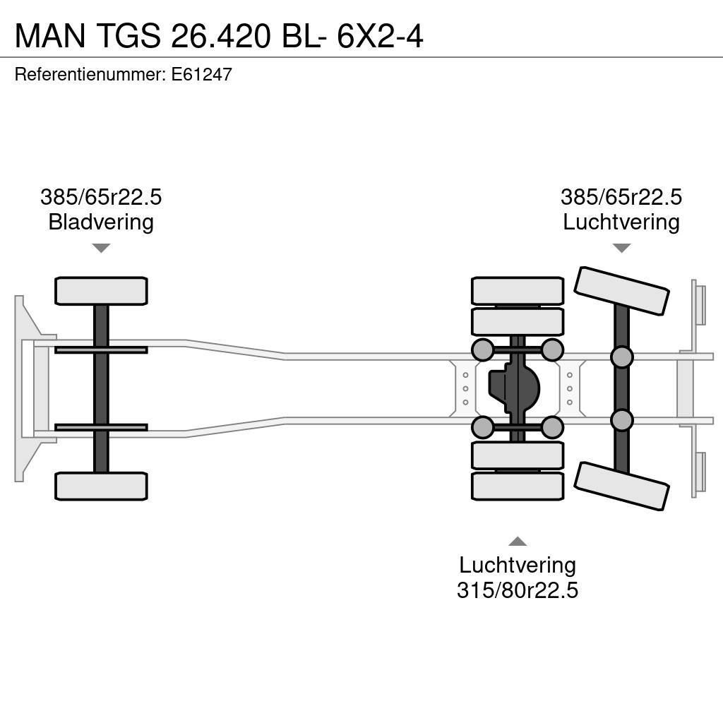 MAN TGS 26.420 BL- 6X2-4 Camiones portacontenedores