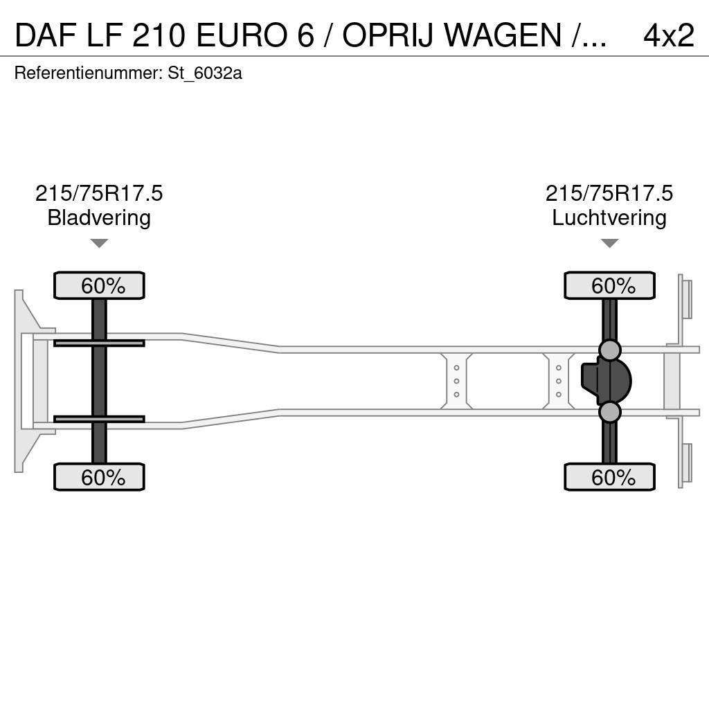 DAF LF 210 EURO 6 / OPRIJ WAGEN / MACHINE TRANSPORT Camiones portacoches