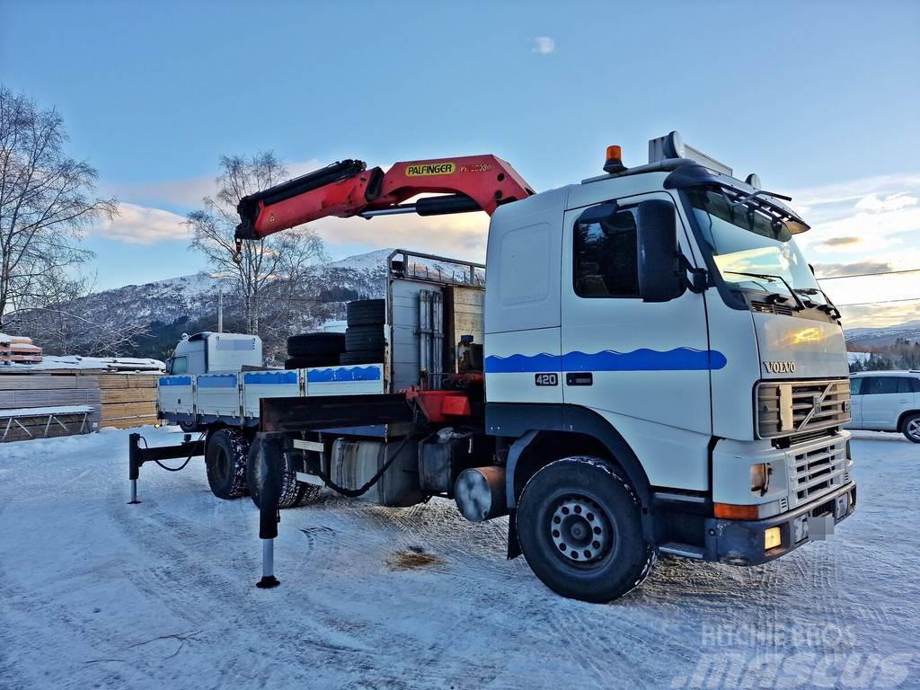 Volvo FH12 420 *6x2 *PALFINGER PK 32080 *FULL STEEL *VID Camiones plataforma