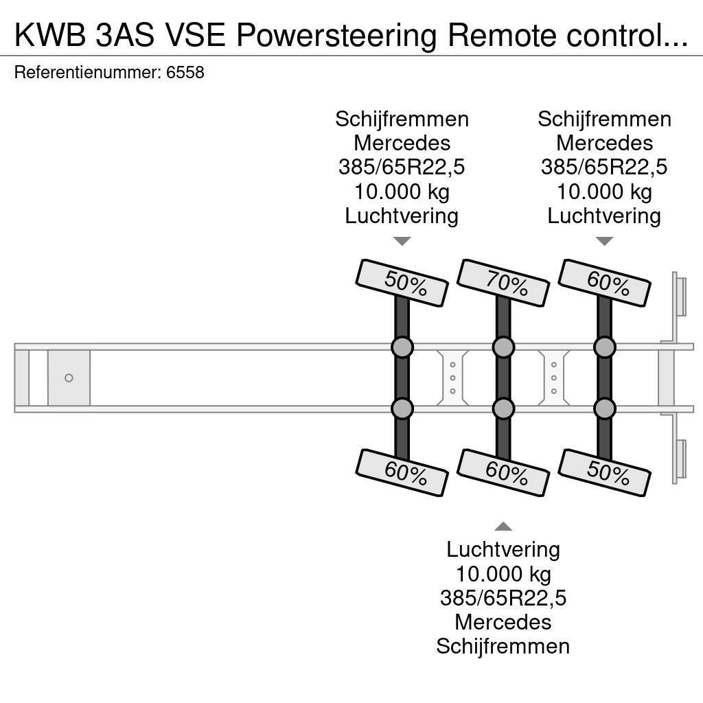  Kwb 3AS VSE Powersteering Remote controlled telesk Semirremolques de plataformas planas/laterales abatibles