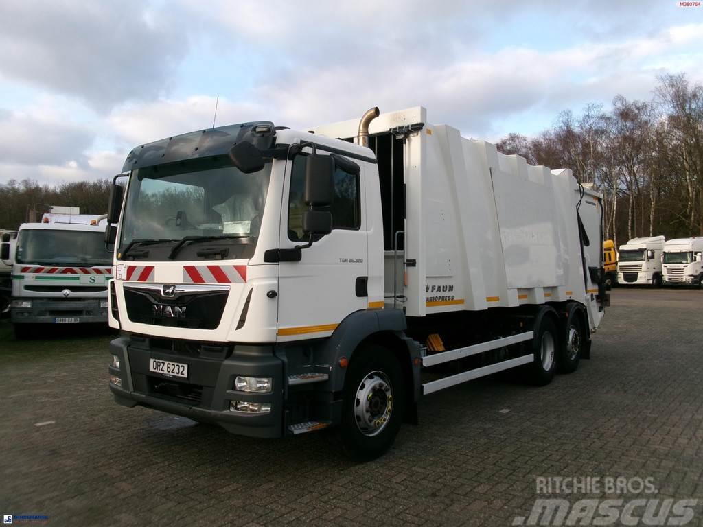 MAN TGM 26.320 6X2 Euro 6 RHD Faun refuse truck Camiones de basura